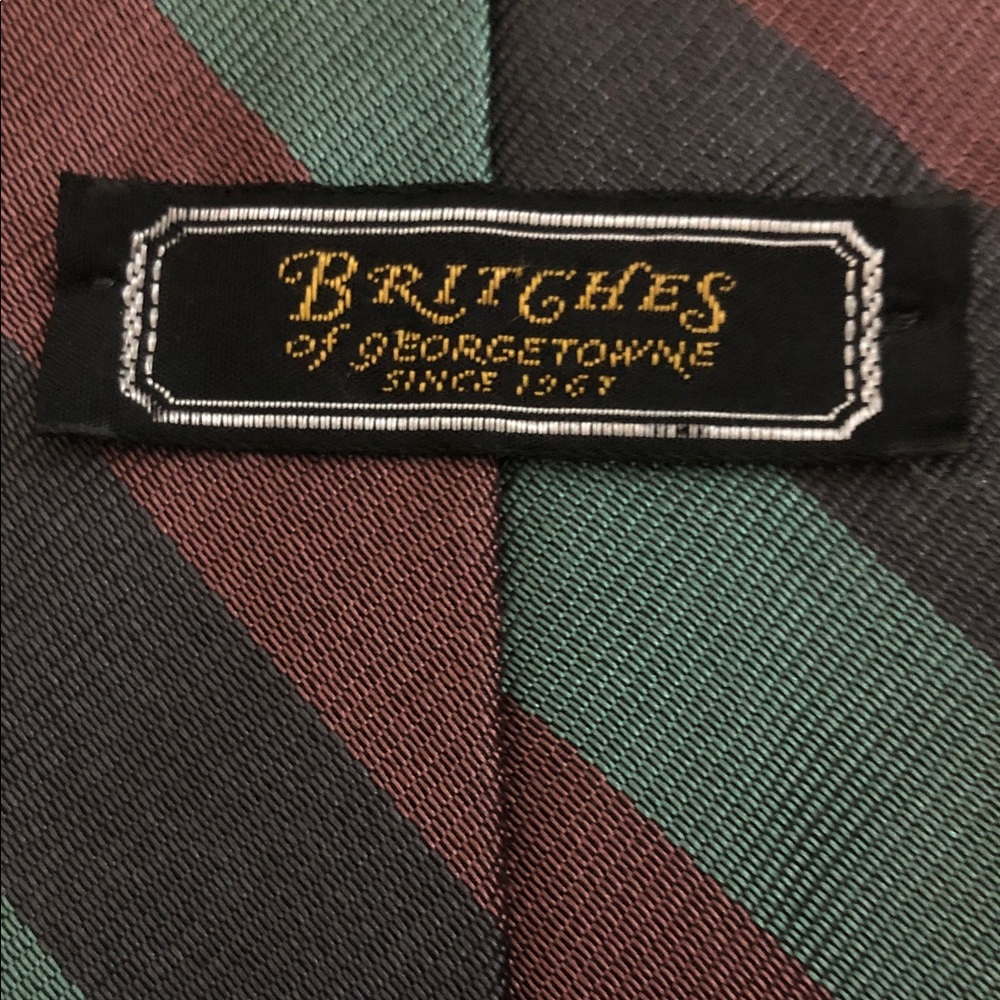 Vtg britches of Georgetown preppy striped silk tie